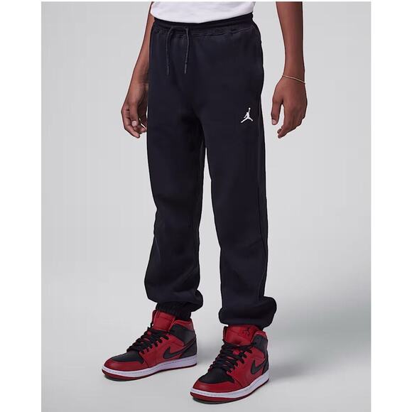 Jordan Pants Mens S Black Fleece Sweatpants Joggers Tapered Leg Essentials - Picture 1 of 6